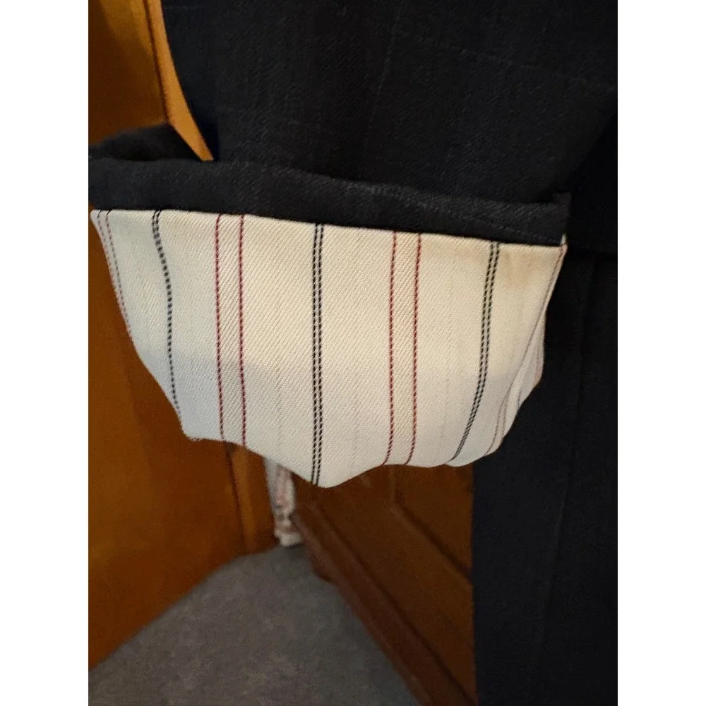 F.R. Triplet & Co. 46R Wool Cashmere Black Gray Blazer Sports Coat Jacket